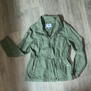 Old Navy Army Green Jacket with Drawstring